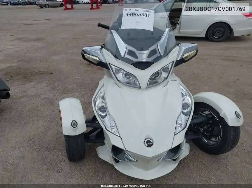 2012 Can-Am Spyder Roadster Rt-Ltd VIN: 2BXJBDC17CV001769 Lot: 44865301