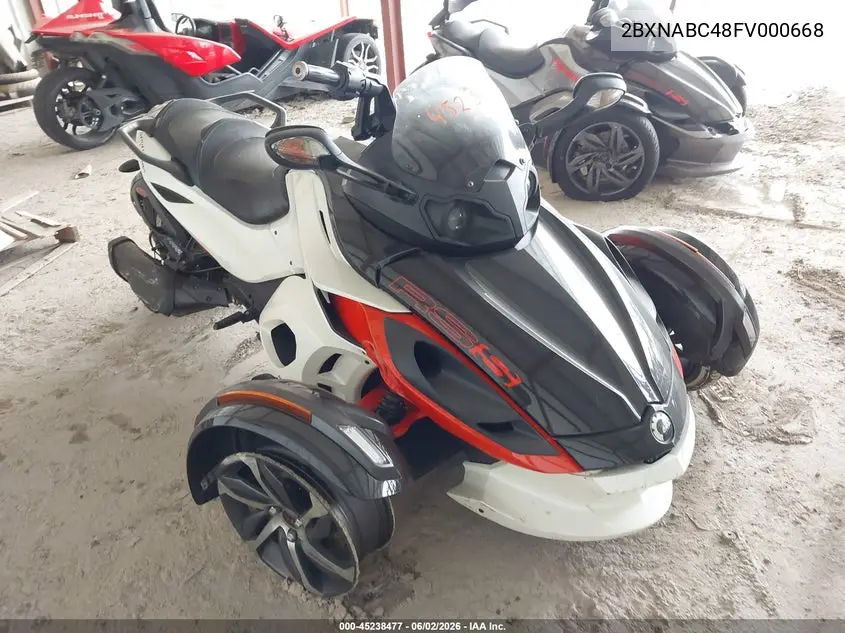 2015 Can-Am Spyder Roadster Rs/Rs-S/Rs-S Spec Series VIN: 2BXNABC48FV000668 Lot: 45238477