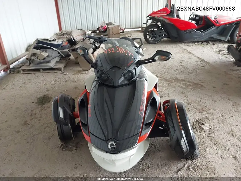2015 Can-Am Spyder Roadster Rs/Rs-S/Rs-S Spec Series VIN: 2BXNABC48FV000668 Lot: 45238477