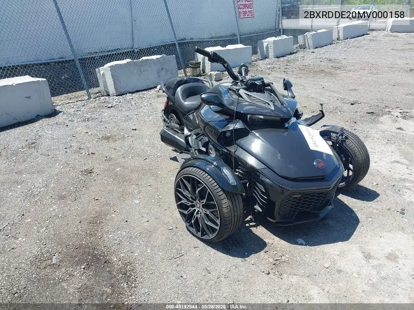 2021 Can-Am Spyder Roadster F3 VIN: 2BXRDDE20MV000158 Lot: 45192844