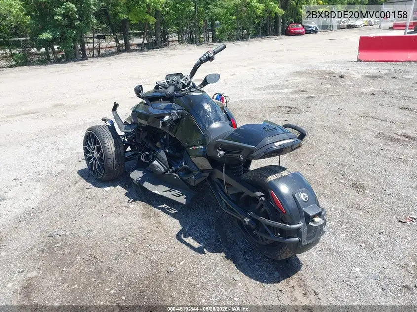 2021 Can-Am Spyder Roadster F3 VIN: 2BXRDDE20MV000158 Lot: 45192844