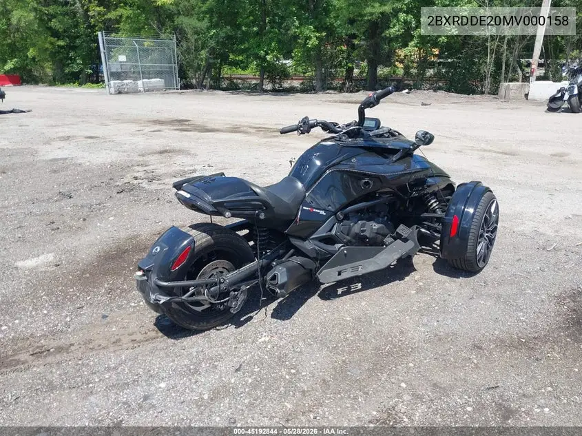 2021 Can-Am Spyder Roadster F3 VIN: 2BXRDDE20MV000158 Lot: 45192844