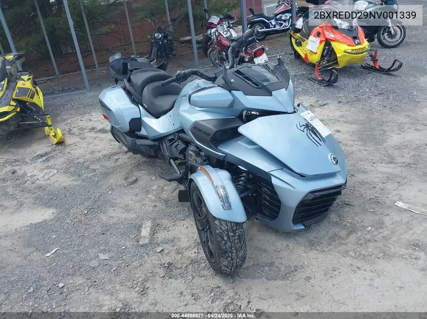 2022 Can-Am Spyder Roadster F3-T/F3 Limited VIN: 2BXREDD29NV001339 Lot: 44956927