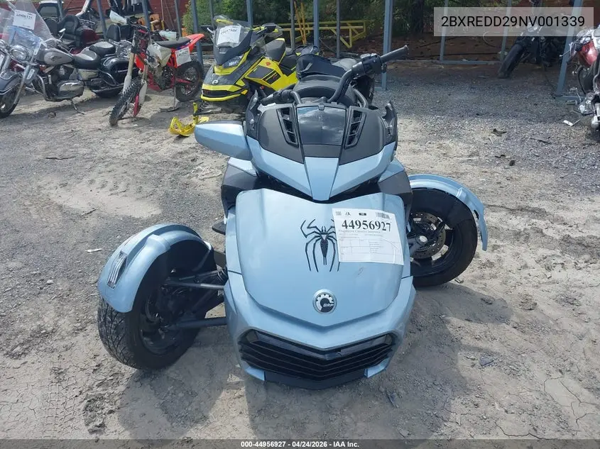 2022 Can-Am Spyder Roadster F3-T/F3 Limited VIN: 2BXREDD29NV001339 Lot: 44956927