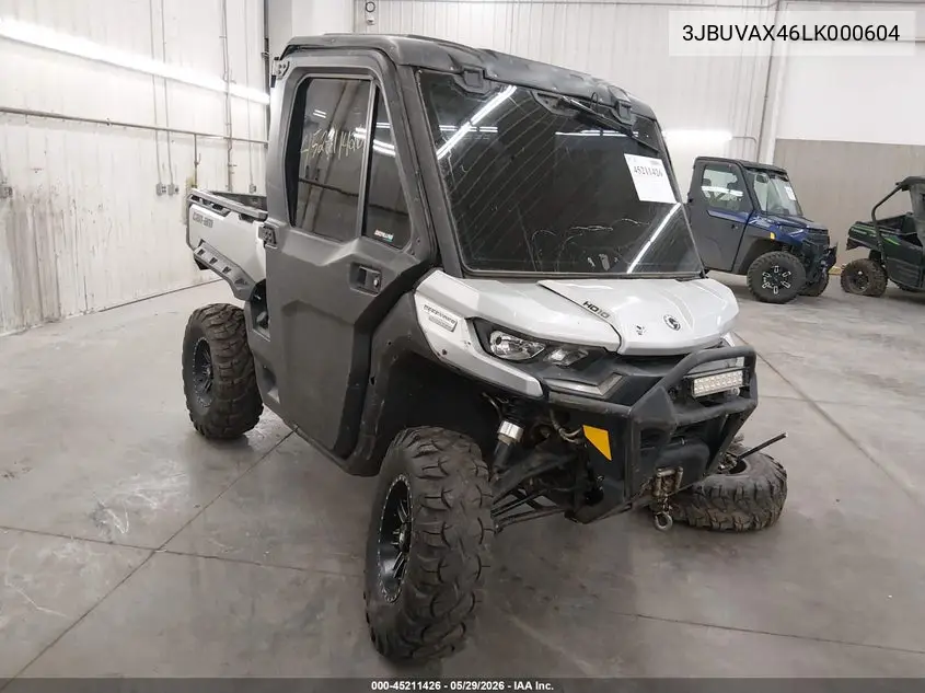 2020 Can-Am Defender Limited Cab Hd10 VIN: 3JBUVAX46LK000604 Lot: 45211426