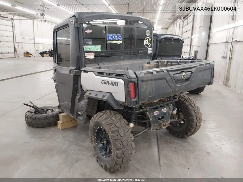 2020 Can-Am Defender Limited Cab Hd10 VIN: 3JBUVAX46LK000604 Lot: 45211426