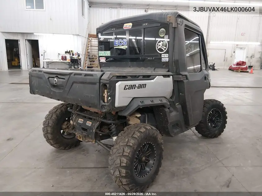 2020 Can-Am Defender Limited Cab Hd10 VIN: 3JBUVAX46LK000604 Lot: 45211426