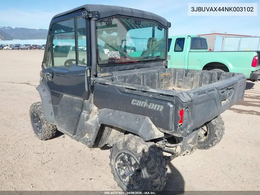 2022 Can-Am Defender Limited Cab Hd10 VIN: 3JBUVAX44NK003102 Lot: 44787521