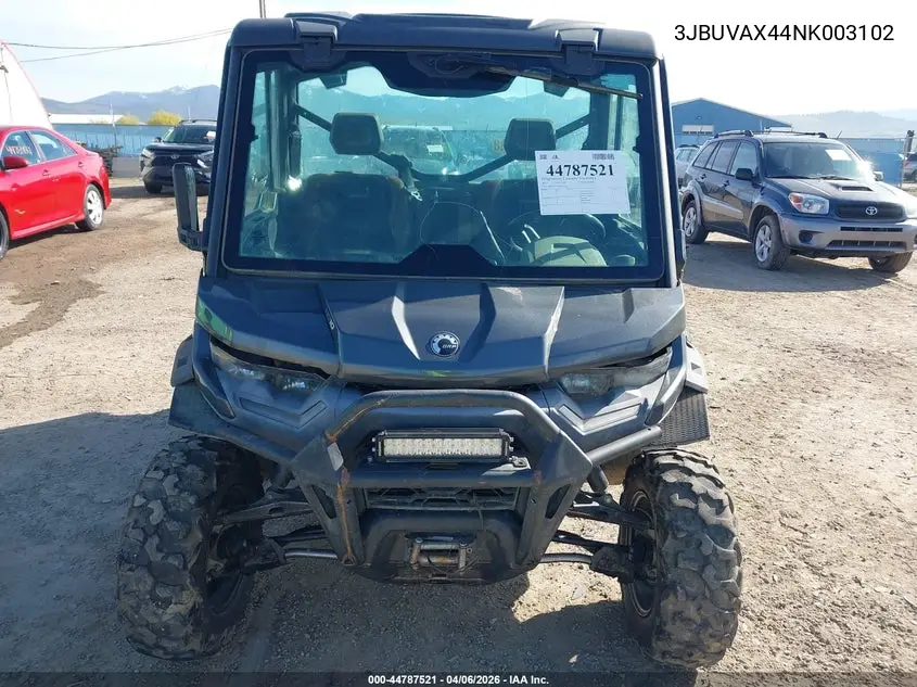 2022 Can-Am Defender Limited Cab Hd10 VIN: 3JBUVAX44NK003102 Lot: 44787521