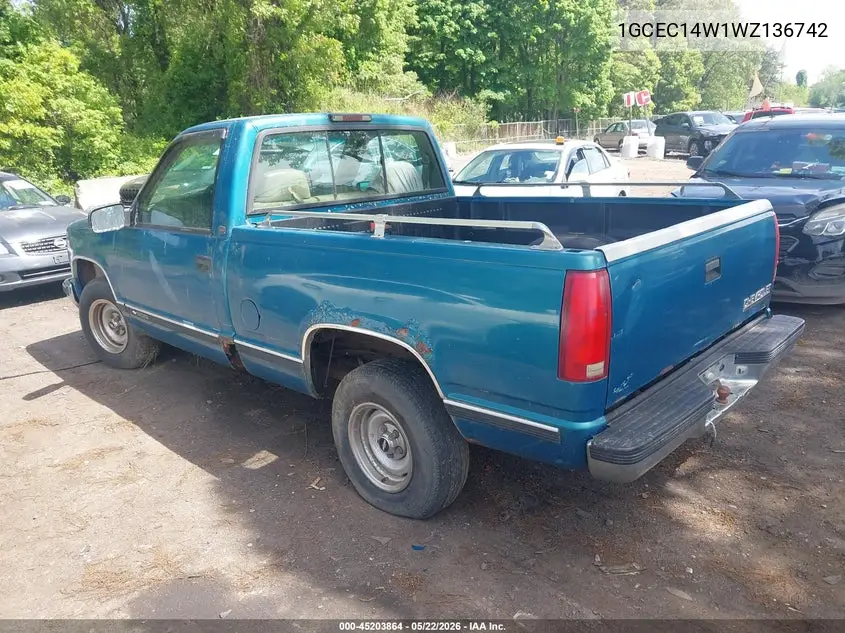 1998 Chevrolet C1500 Fleetside VIN: 1GCEC14W1WZ136742 Lot: 45203864