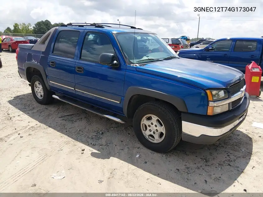 2004 Chevrolet Avalanche 1500 VIN: 3GNEC12T74G173047 Lot: 45417143