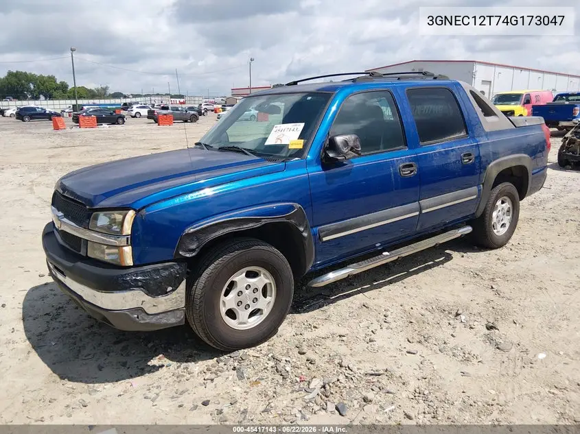 2004 Chevrolet Avalanche 1500 VIN: 3GNEC12T74G173047 Lot: 45417143