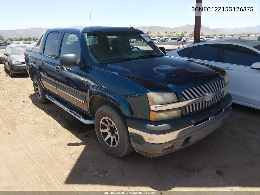 2005 Chevrolet Avalanche 1500 Ls VIN: 3GNEC12Z15G126375 Lot: 45602699