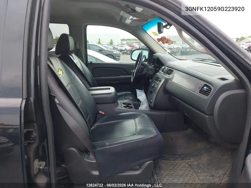 2009 Chevrolet Avalanche 1500 Ls/Ltz VIN: 3GNFK12059G223920 Lot: 12624722x