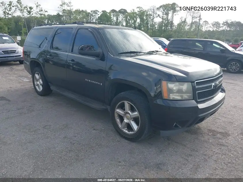 2009 Chevrolet Suburban 1500 Lt2 VIN: 1GNFC26039R221743 Lot: 45184527