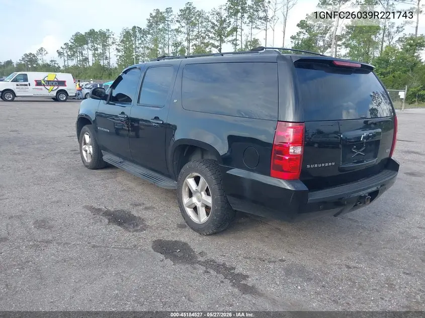 2009 Chevrolet Suburban 1500 Lt2 VIN: 1GNFC26039R221743 Lot: 45184527