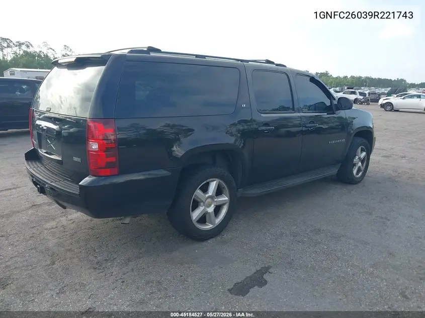 2009 Chevrolet Suburban 1500 Lt2 VIN: 1GNFC26039R221743 Lot: 45184527