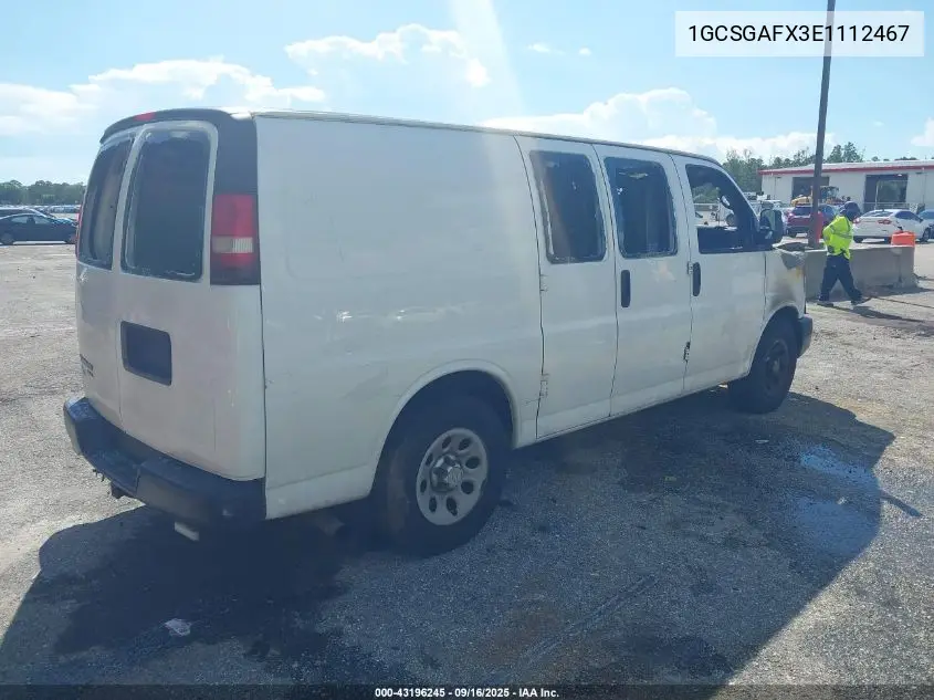1GCSGAFX3E1112467 2014 Chevrolet Express 1500 Work Van