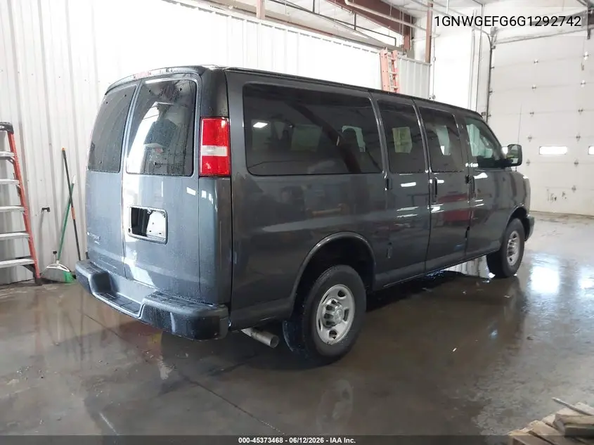 2016 Chevrolet Express 2500 Ls VIN: 1GNWGEFG6G1292742 Lot: 45373468