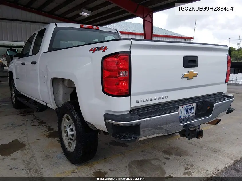 2017 Chevrolet Silverado 2500Hd Wt VIN: 1GC2KUEG9HZ334941 Lot: 45293353