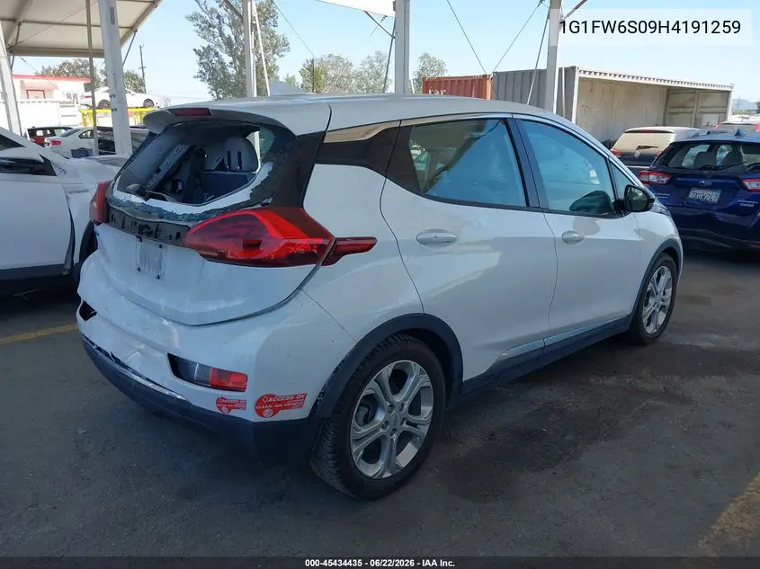 2017 Chevrolet Bolt Ev Lt VIN: 1G1FW6S09H4191259 Lot: 45434435