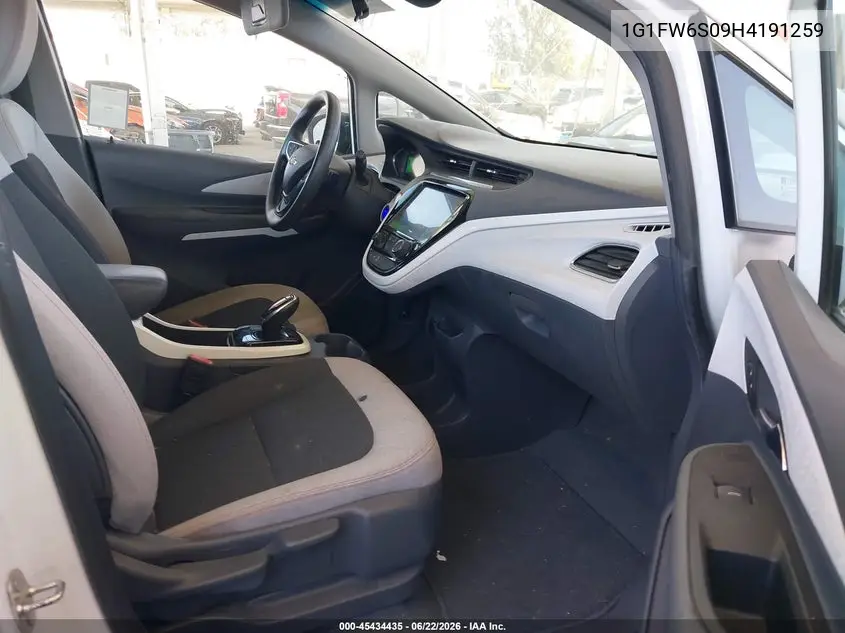 2017 Chevrolet Bolt Ev Lt VIN: 1G1FW6S09H4191259 Lot: 45434435