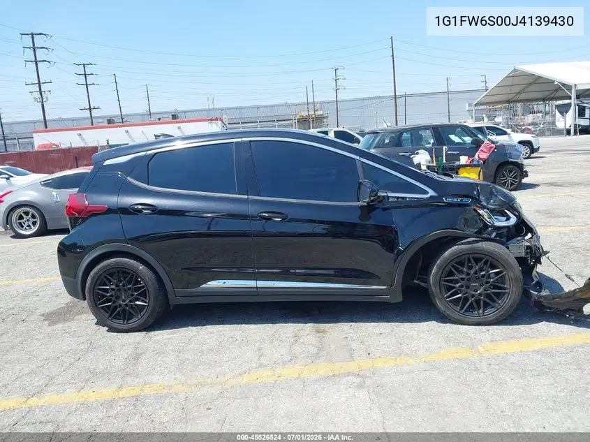 2018 Chevrolet Bolt Ev Lt VIN: 1G1FW6S00J4139430 Lot: 45526524