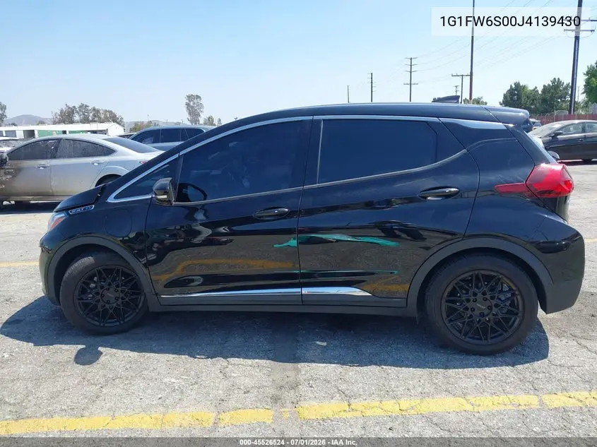 2018 Chevrolet Bolt Ev Lt VIN: 1G1FW6S00J4139430 Lot: 45526524