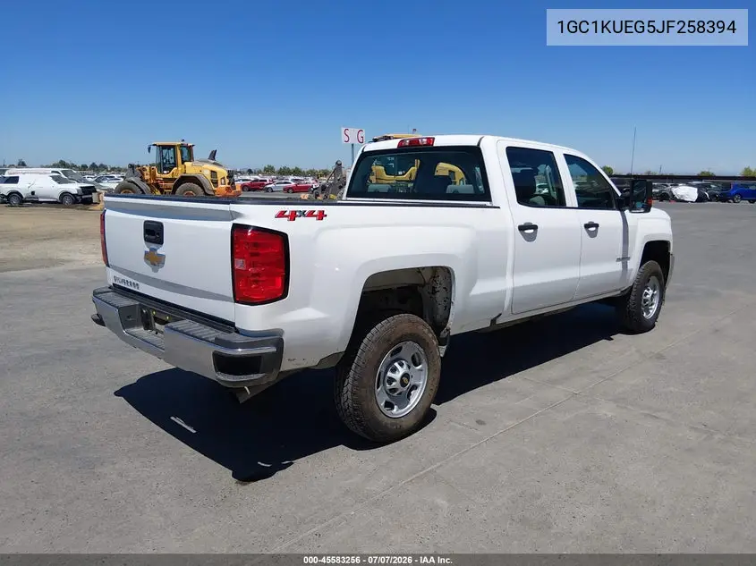 2018 Chevrolet Silverado 2500Hd Wt VIN: 1GC1KUEG5JF258394 Lot: 45583256