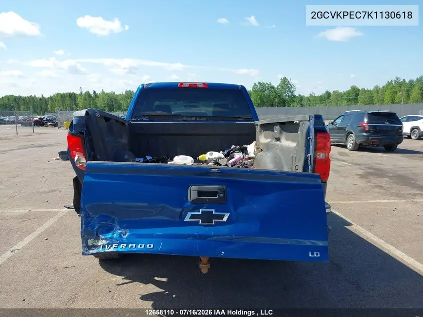 2019 Chevrolet Silverado 1500 Ld Lt VIN: 2GCVKPEC7K1130618 Lot: 12658110