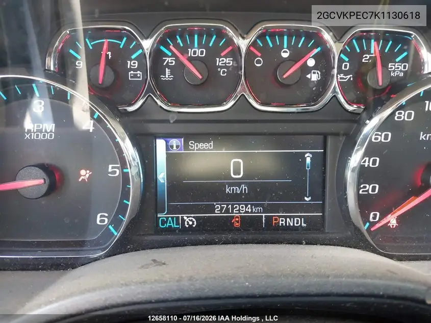 2019 Chevrolet Silverado 1500 Ld Lt VIN: 2GCVKPEC7K1130618 Lot: 12658110