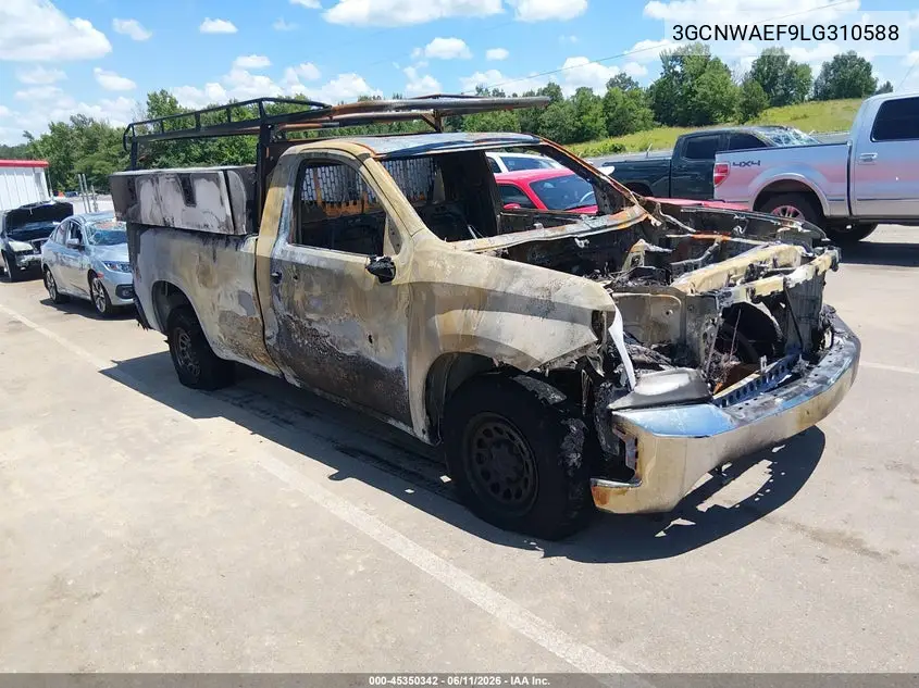 2020 Chevrolet Silverado 1500 2Wd Long Bed Wt VIN: 3GCNWAEF9LG310588 Lot: 45350342