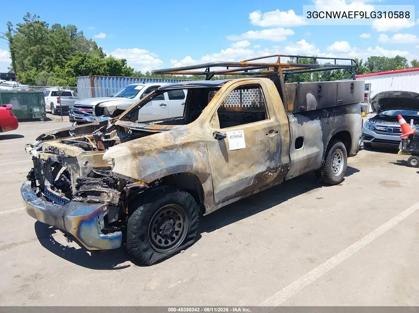 2020 Chevrolet Silverado 1500 2Wd Long Bed Wt VIN: 3GCNWAEF9LG310588 Lot: 45350342