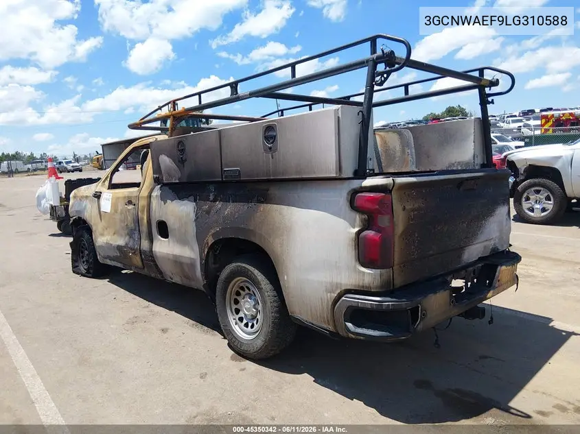 2020 Chevrolet Silverado 1500 2Wd Long Bed Wt VIN: 3GCNWAEF9LG310588 Lot: 45350342