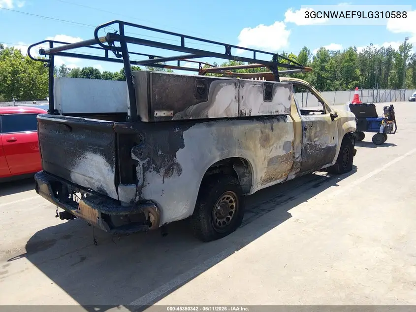 2020 Chevrolet Silverado 1500 2Wd Long Bed Wt VIN: 3GCNWAEF9LG310588 Lot: 45350342