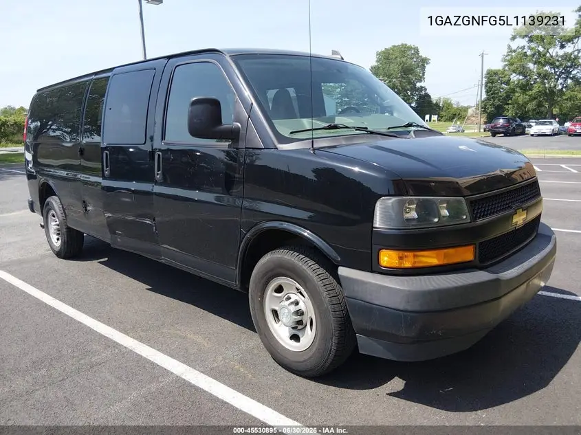 2020 Chevrolet Express Passenger Rwd 3500 Extended Wheelbase Ls VIN: 1GAZGNFG5L1139231 Lot: 45530895