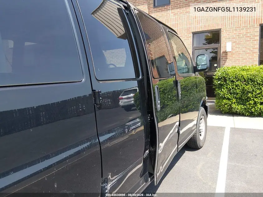 2020 Chevrolet Express Passenger Rwd 3500 Extended Wheelbase Ls VIN: 1GAZGNFG5L1139231 Lot: 45530895