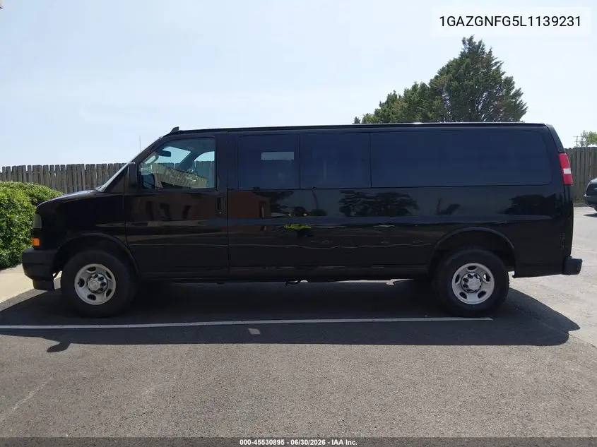 2020 Chevrolet Express Passenger Rwd 3500 Extended Wheelbase Ls VIN: 1GAZGNFG5L1139231 Lot: 45530895
