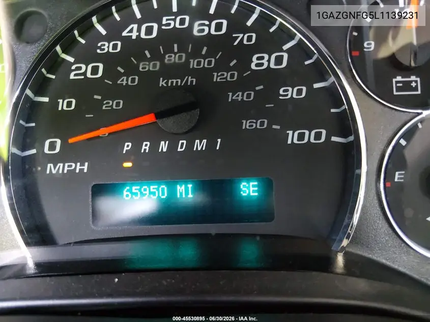 2020 Chevrolet Express Passenger Rwd 3500 Extended Wheelbase Ls VIN: 1GAZGNFG5L1139231 Lot: 45530895
