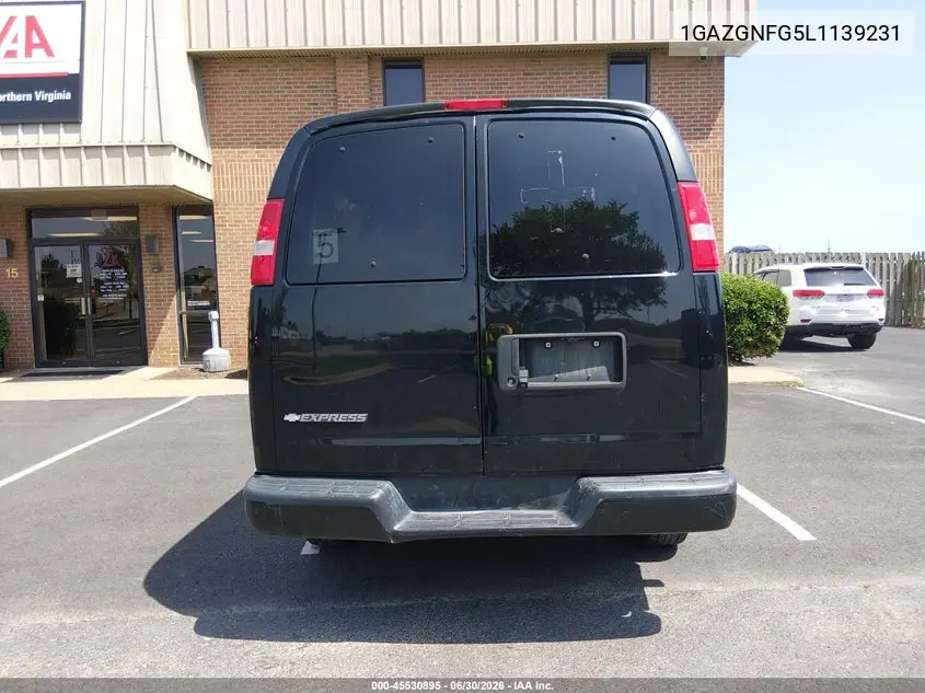 2020 Chevrolet Express Passenger Rwd 3500 Extended Wheelbase Ls VIN: 1GAZGNFG5L1139231 Lot: 45530895