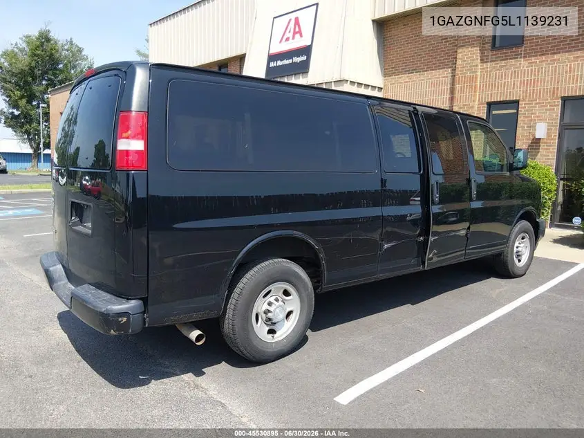 2020 Chevrolet Express Passenger Rwd 3500 Extended Wheelbase Ls VIN: 1GAZGNFG5L1139231 Lot: 45530895