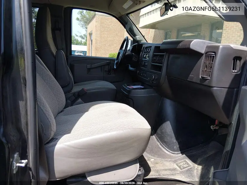 2020 Chevrolet Express Passenger Rwd 3500 Extended Wheelbase Ls VIN: 1GAZGNFG5L1139231 Lot: 45530895