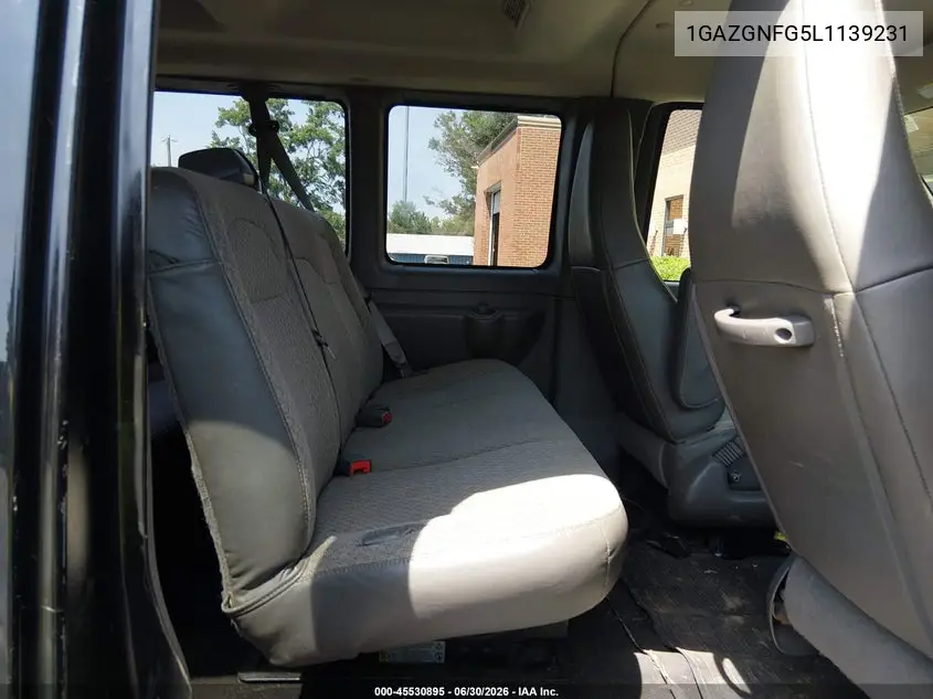2020 Chevrolet Express Passenger Rwd 3500 Extended Wheelbase Ls VIN: 1GAZGNFG5L1139231 Lot: 45530895