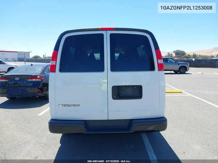 2020 Chevrolet Express Passenger Rwd 3500 Extended Wheelbase Ls VIN: 1GAZGNFP2L1253008 Lot: 45614480