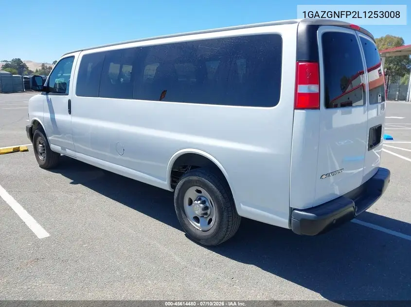 2020 Chevrolet Express Passenger Rwd 3500 Extended Wheelbase Ls VIN: 1GAZGNFP2L1253008 Lot: 45614480