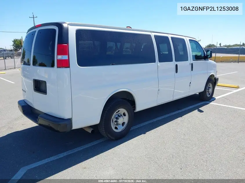 2020 Chevrolet Express Passenger Rwd 3500 Extended Wheelbase Ls VIN: 1GAZGNFP2L1253008 Lot: 45614480
