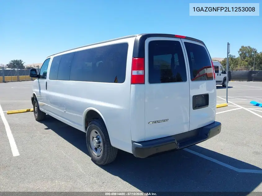 2020 Chevrolet Express Passenger Rwd 3500 Extended Wheelbase Ls VIN: 1GAZGNFP2L1253008 Lot: 45614480
