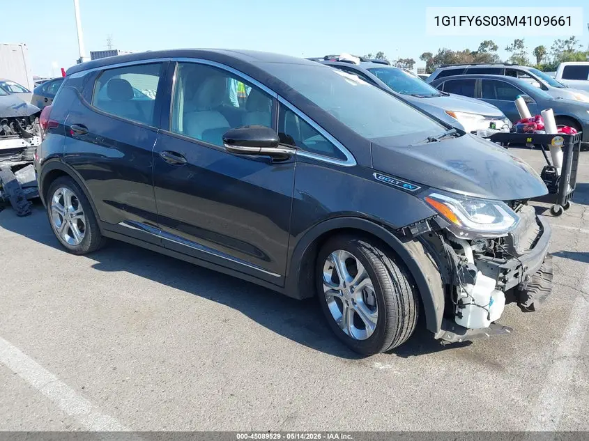 2021 Chevrolet Bolt Ev Fwd Lt VIN: 1G1FY6S03M4109661 Lot: 45089529