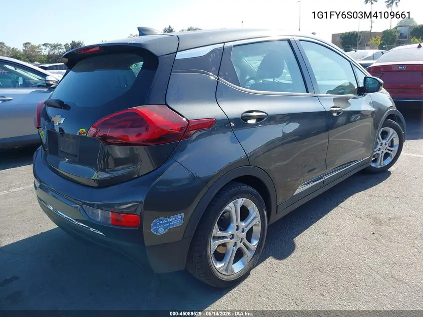 2021 Chevrolet Bolt Ev Fwd Lt VIN: 1G1FY6S03M4109661 Lot: 45089529