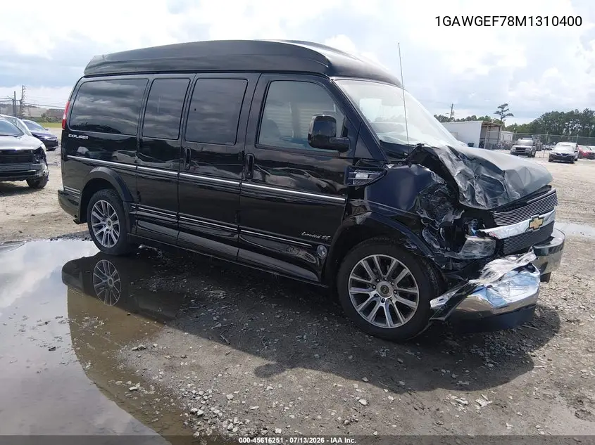 2021 Chevrolet Express Passenger Rwd 2500 Regular Wheelbase Ls VIN: 1GAWGEF78M1310400 Lot: 45616251